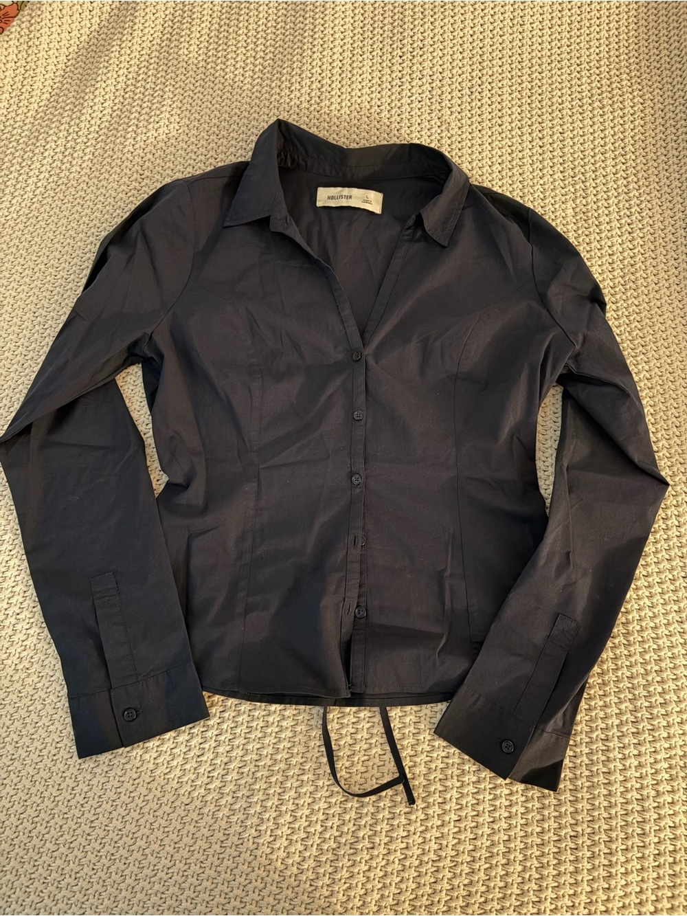 Women’s Hollister Dark Blue Button-Front Shirt Jacket